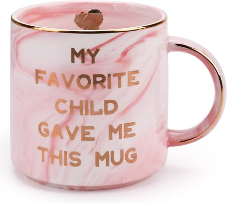 Mothers Day Gifts for Mom Grandma Women Seniors-My Favorite Child Gave Me This Funny 12oz Pink Ce... | Amazon (US)
