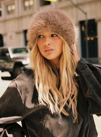 Nephele Fluffy Headband Taupe | Princess Polly US