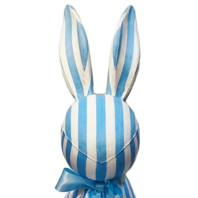 Striped Bunny Tabletop Decoration, Blue and White, 27", Easter by Way To Celebrate | Walmart (US)