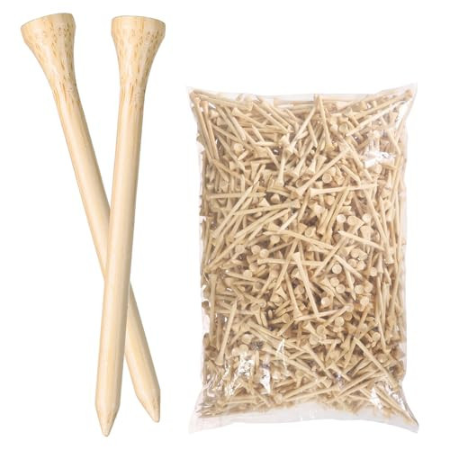 weyleity Bamboo Golf Tees 500 PCS 3-1/4 inch Length | Bamboo Golf Tees, 7X Stronger Than Wood Golf Tees, Reduce Friction & Side Spin (3-1/4"(500 Pack)) | Amazon (US)