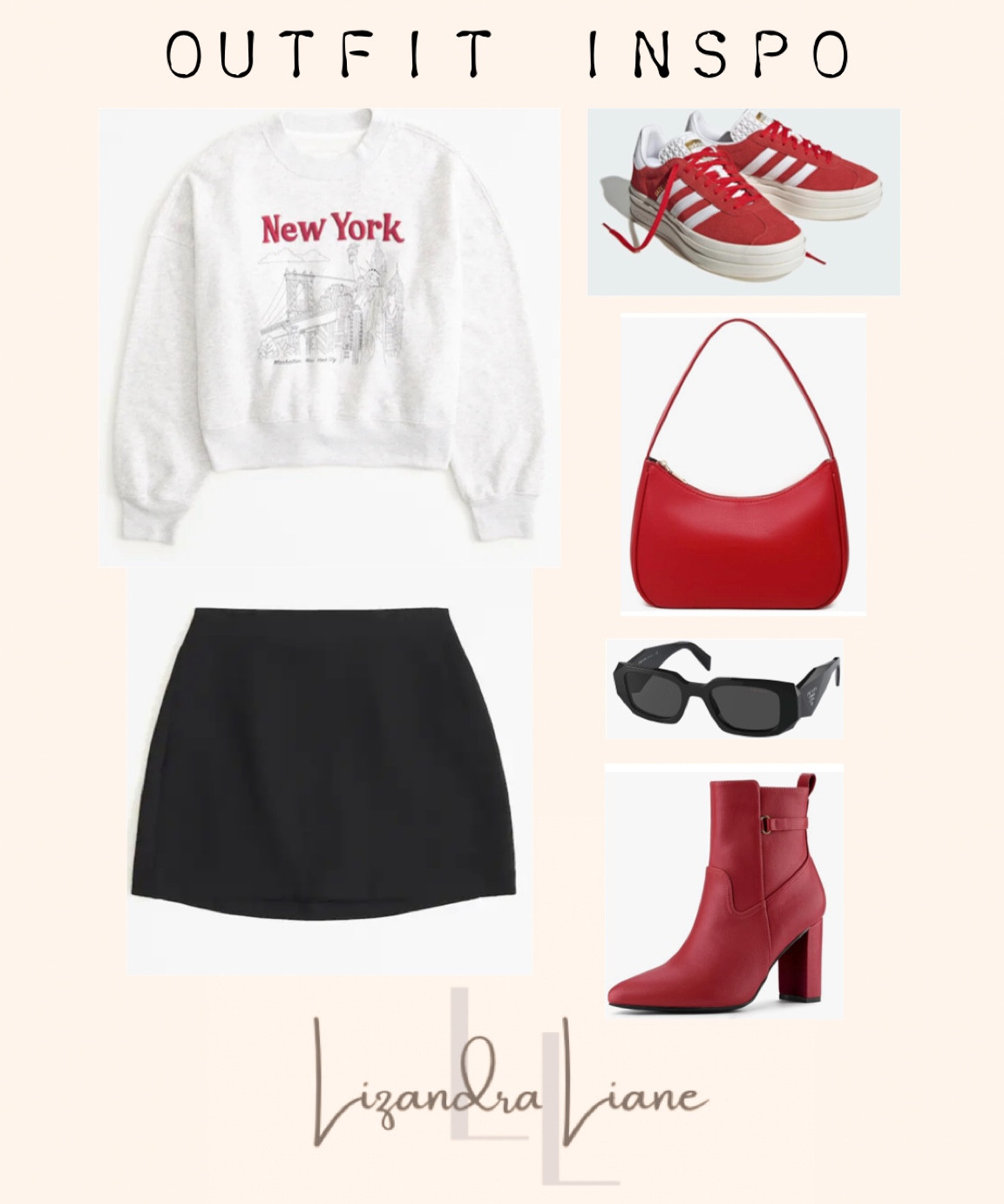 Outfit inspo, what I’d wear, trendy fashion, red for fall, mini skirt , sweatshirt on sale. Boots, sneakers, fall shoes, fall outfits 

#LTKfindsunder100 #LTKsalealert #LTKstyletip