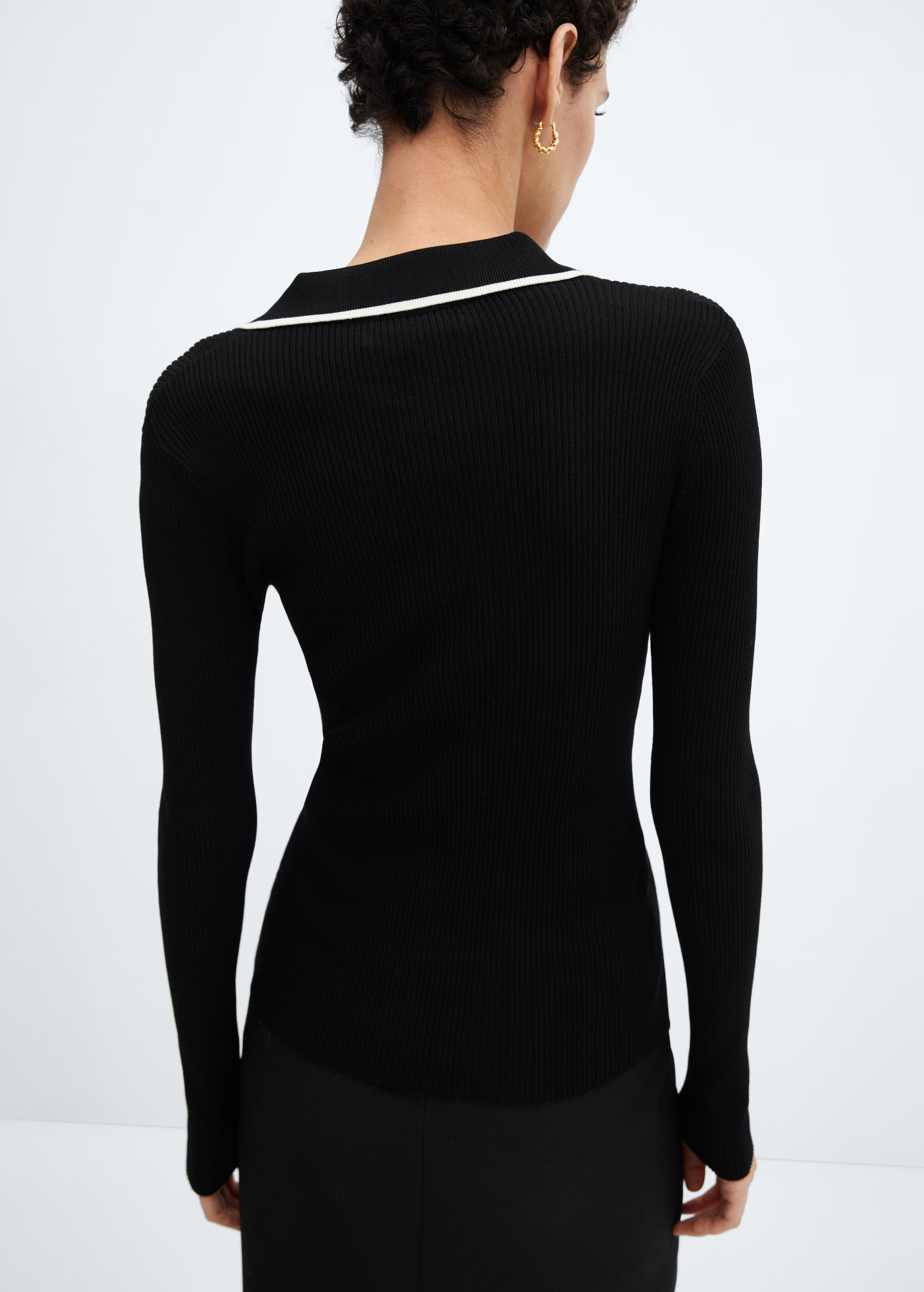 Contrast trims cardigan - Woman | MANGO United Kingdom | MANGO (UK)