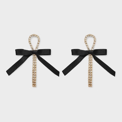 Ribbon Bow Drop Earrings - A New Day™ Gold | Target