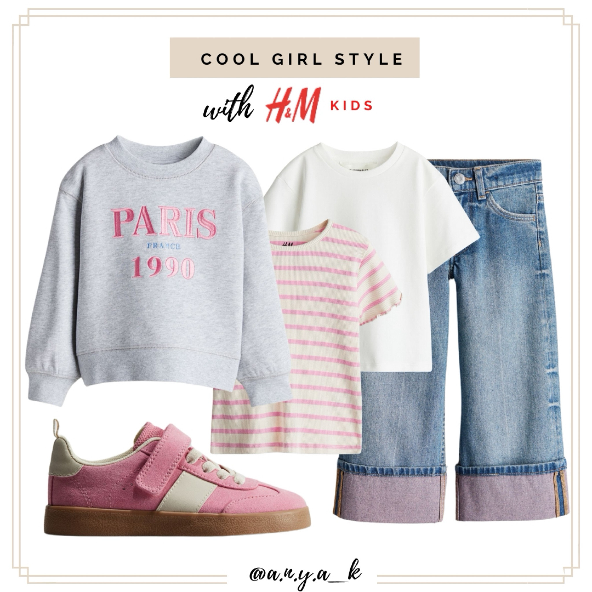Cool girl style for your mini! 💕✨ These H&M Kids finds are the perfect mix of comfy and chic—from playful pink sneakers to the cutest denim details. Tap to shop & add a little Parisian flair to their wardrobe! 🇫🇷💖 #LTKKids #CoolGirlStyle #HMFashion

#LTKFamily #LTKStyleTip #LTKKids