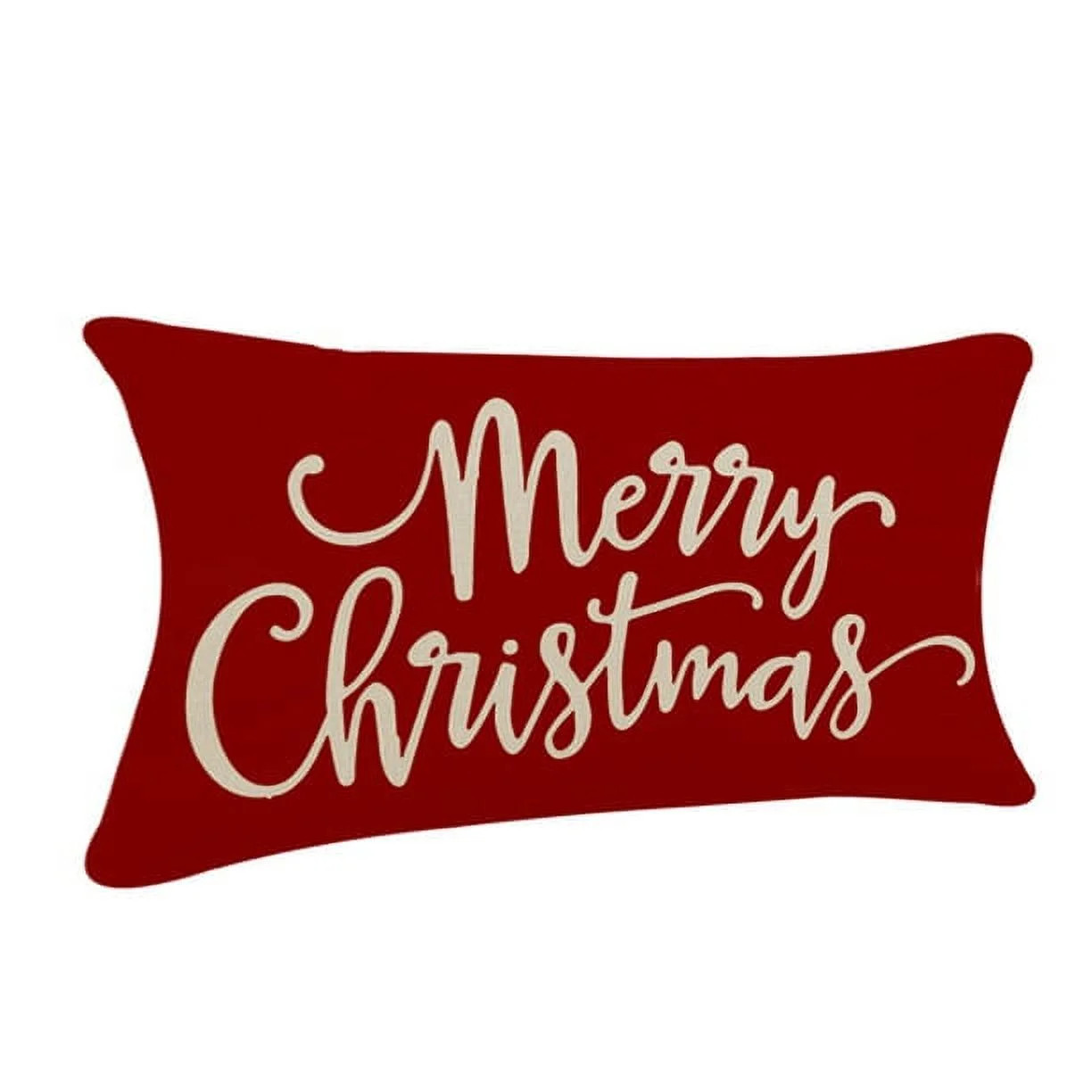 Christmas Pillow Covers Decorations Red Merry Christmas Farmhouse Throw Pillow Covers Great Gift ... | Walmart (US)