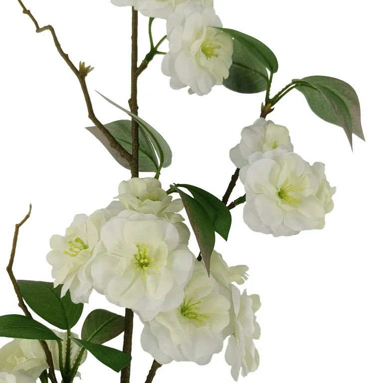 Mainstays 50" Artificial Flower Cherry Blossom Stem, White Color. Indoor Use. | Walmart (US)