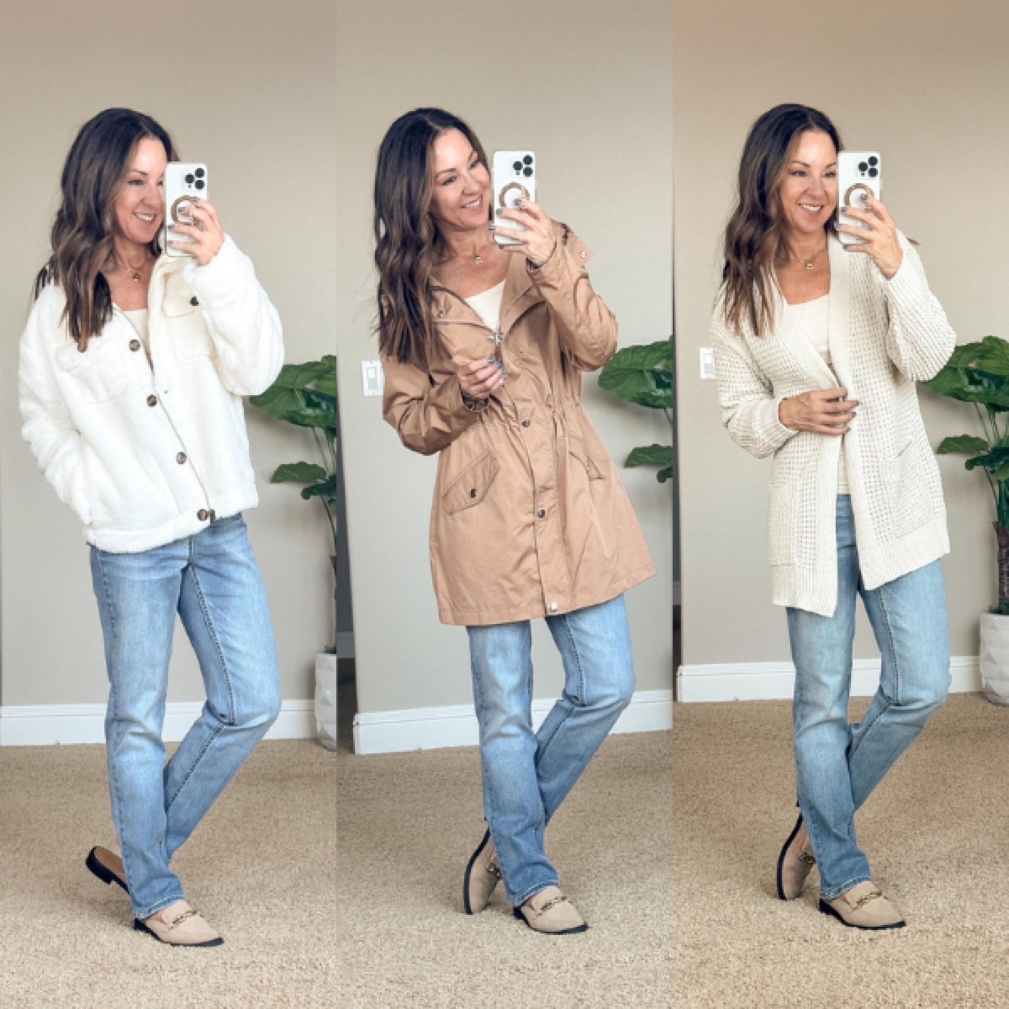 Neutral winter fashion finds 

I am wearing size XS in all three jackets/cardigans, size 2 straight leg jeans, size S cami - all TTS!

Winter  Winter fashion  Winter outfit  Neutral  Denim  Jeans  Jacket  Cardigan  Coat  Winter style  Cami  Waffle knit  Cozy

#LTKSeasonal #LTKstyletip #LTKfindsunder100