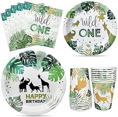 HIPEEWO Wild One Birthday Decorations - Wild One Party Supplies, Including Plates, Napkins, and C... | Amazon (US)