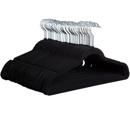 Non-Slip Velvet Hangers - Suit Hangers (50-pack) Ultra Thin Space Saving 360 Degree Swivel Hook Stro | Walmart (US)