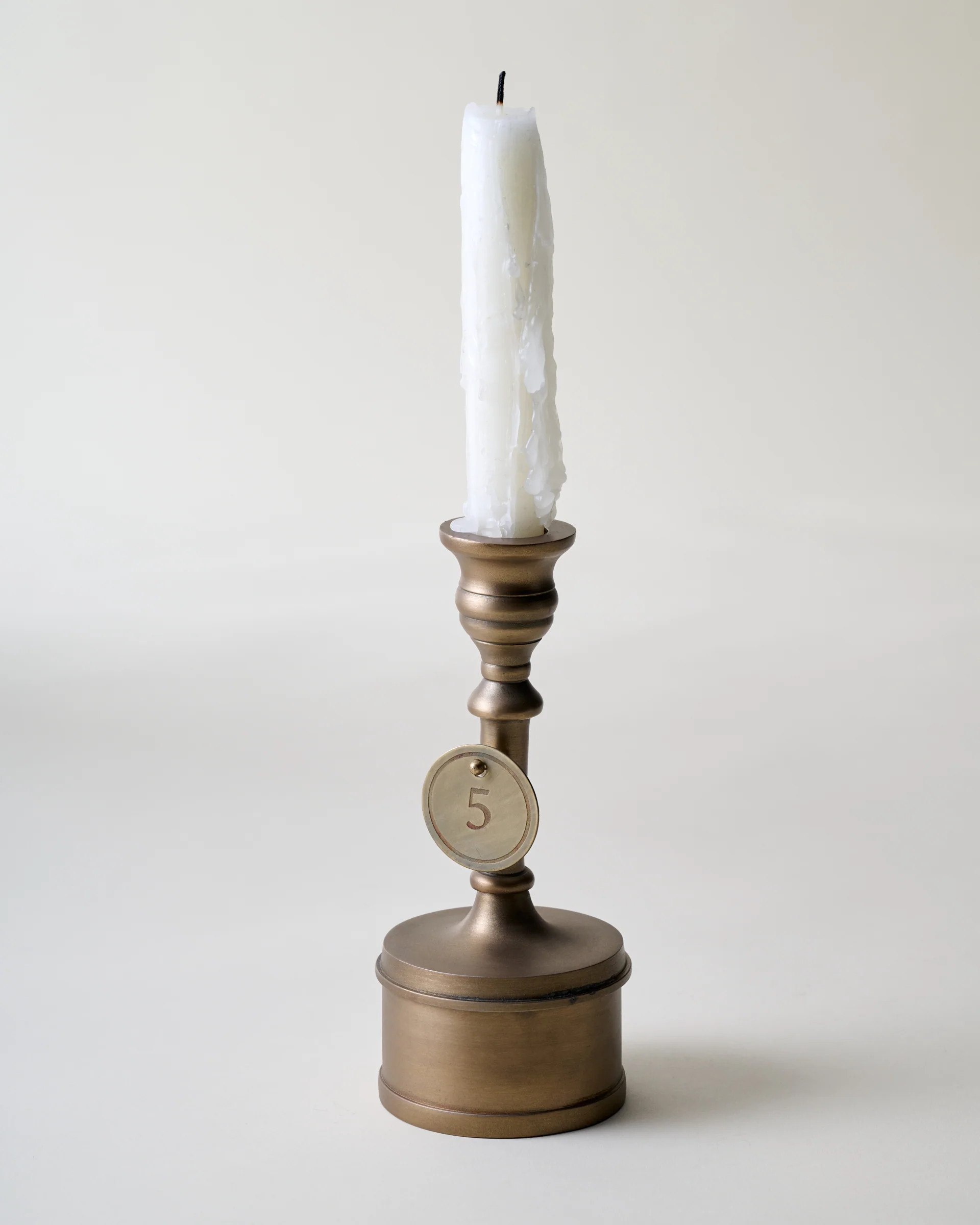 Antique Brass Taper Holder Countdown | Magnolia