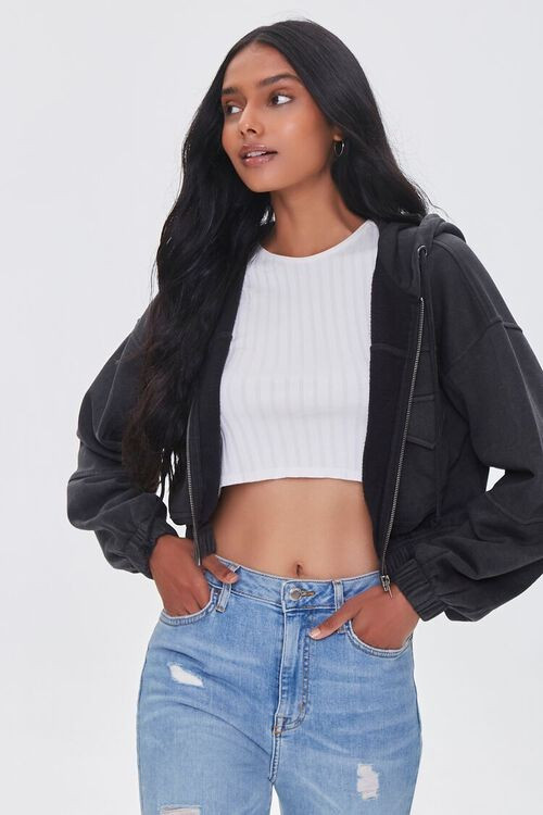 Fleece Hooded Zip-Up Jacket | Forever 21 (US)