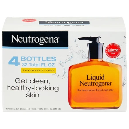 Liquid Neutrogena Fragrance-Free Facial Cleanser (8 fl. oz. 4 pk.) | Walmart (US)
