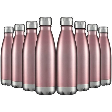 GZHJMY17oz Cola Shape Design Water Bottle Bulk 8PC RoseGold 750ML Keeps Water 24 Hours Cold 12 Hours | Walmart (US)
