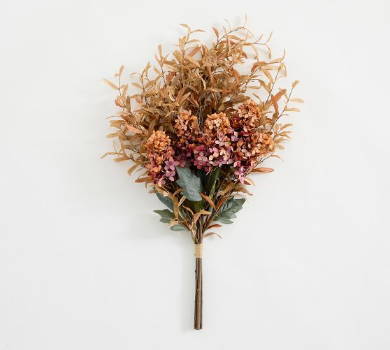 Faux Mixed Olive and Hydrangea Bundle | Pottery Barn (US)