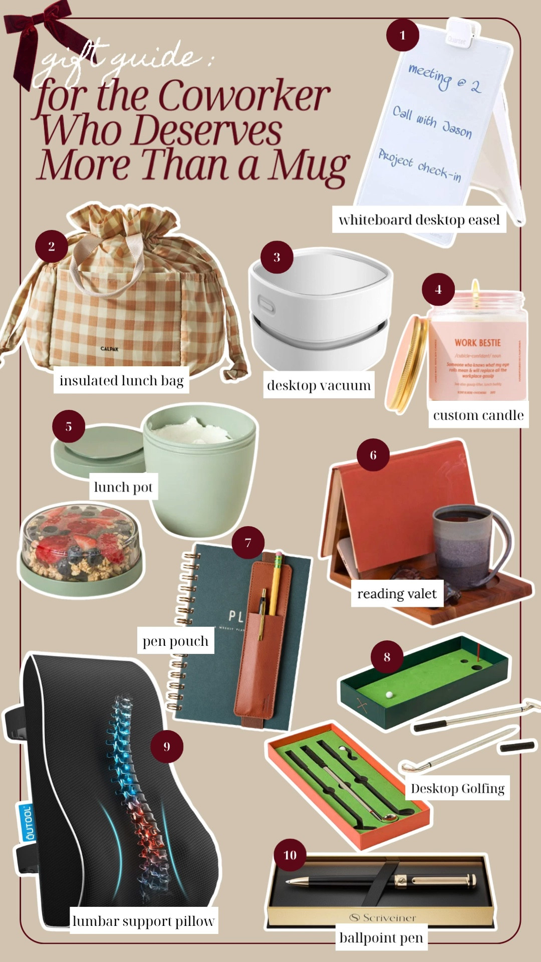 Gift ideas for your coworker

#LTKGiftGuide #LTKHoliday #LTKFindsUnder50