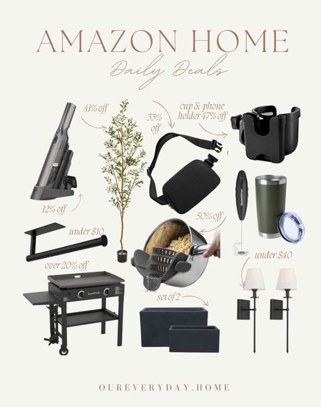 Amazon Daily Deals 
Sconces 
Handheld vacuum 
Olive tree 
Belt bag 
Black stone grill 

Amazon home decor, amazon style, amazon deal, amazon find, amazon sale, amazon favorite 

home office
oureveryday.home
tv console table
tv stand
dining table 
sectional sofa
light fixtures
living room decor
dining room
amazon home finds
wall art
Home decor 

#LTKhome #LTKunder50 #LTKsalealert