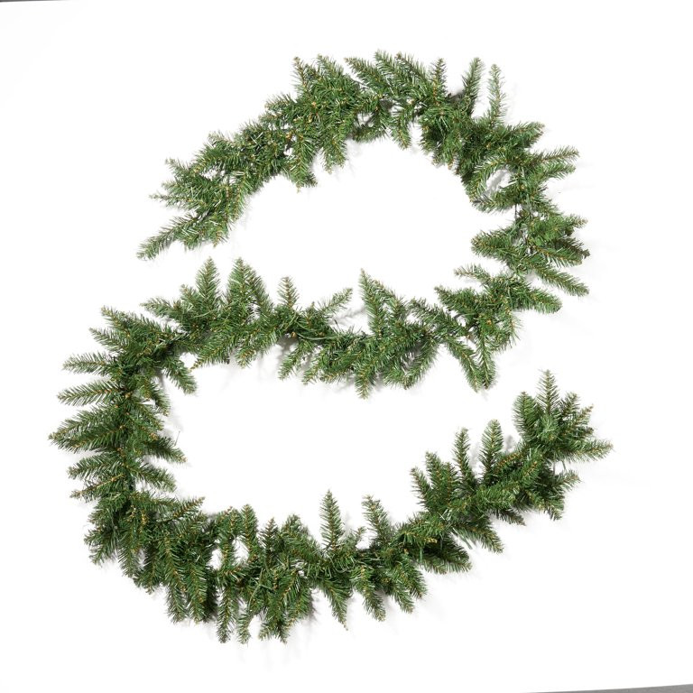 Noble House 9-foot Norway Spruce Pre-Lit Warm White LED Artificial Christmas Garland | Walmart (US)