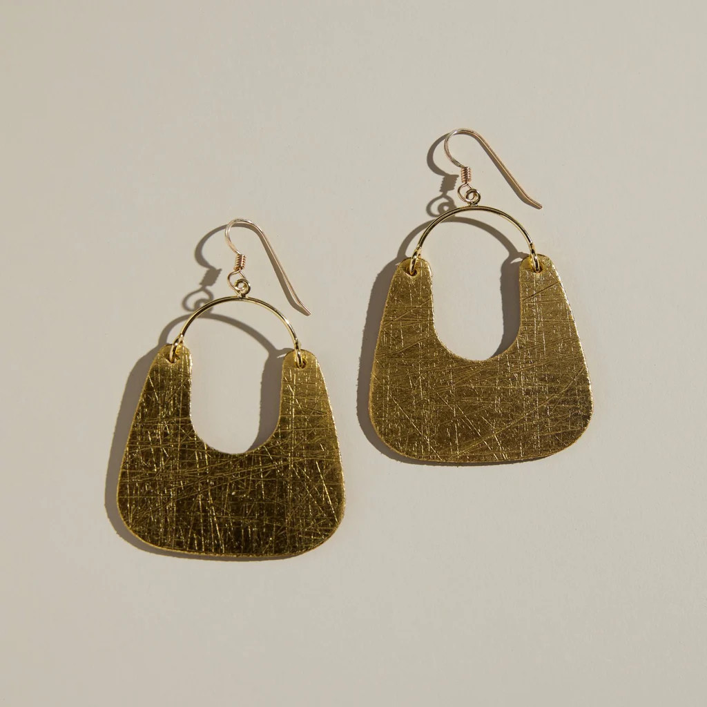 Vintage Gold Noras | Nickel and Suede