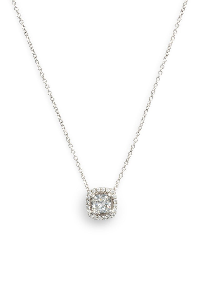Cushion Cut Halo Necklace | Nordstrom