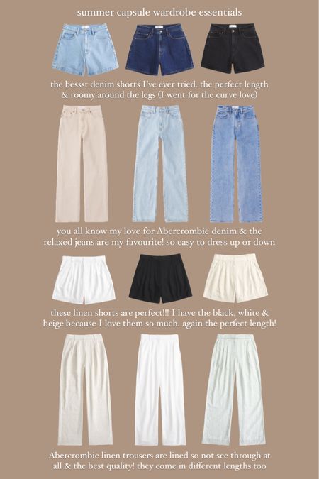 Abercrombie capsule wardrobe faves!! Use code AFLILY for 15% off (ends Monday) 🫶🏼