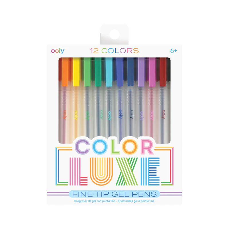 Color Luxe Fine Tip Gel Pens by Ooly | Mochi Kids