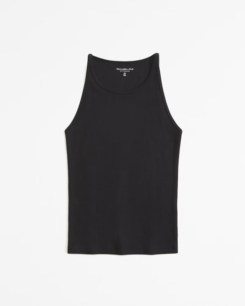 Women's Essential Tuckable High-Neck 90s Rib Tank | Women's Clearance | Abercrombie.com | Abercrombie & Fitch (US)