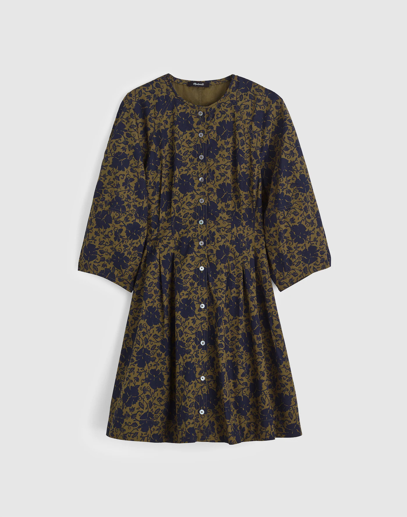 Sculptural-Sleeve Pleated Mini Dress | Madewell