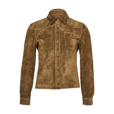 Cashmere suede western shirt | 24S US
