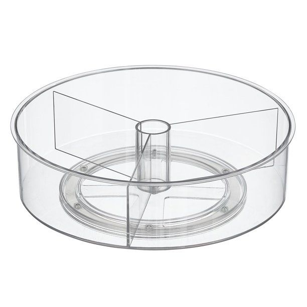 mDesign Lazy Susan Turntable Divided Spinner for Kitchen/Bathroom, Pantry, Fridge, Cupboards Orga... | Walmart (US)