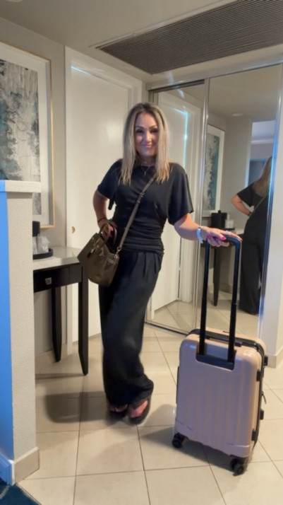 Very pretty travel outfit by OGL 
I’m wearing size M. 

#traveloutfit #womenover50 #whattowear #takeatrip

#LTKgrwm #LTKOver40 #LTKTravel