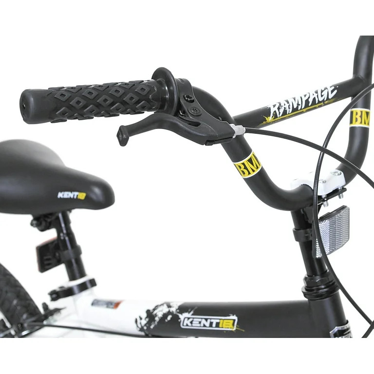 Kent Bicycles18 in. Rampage Boy's Child Bike, White and Black | Walmart (US)