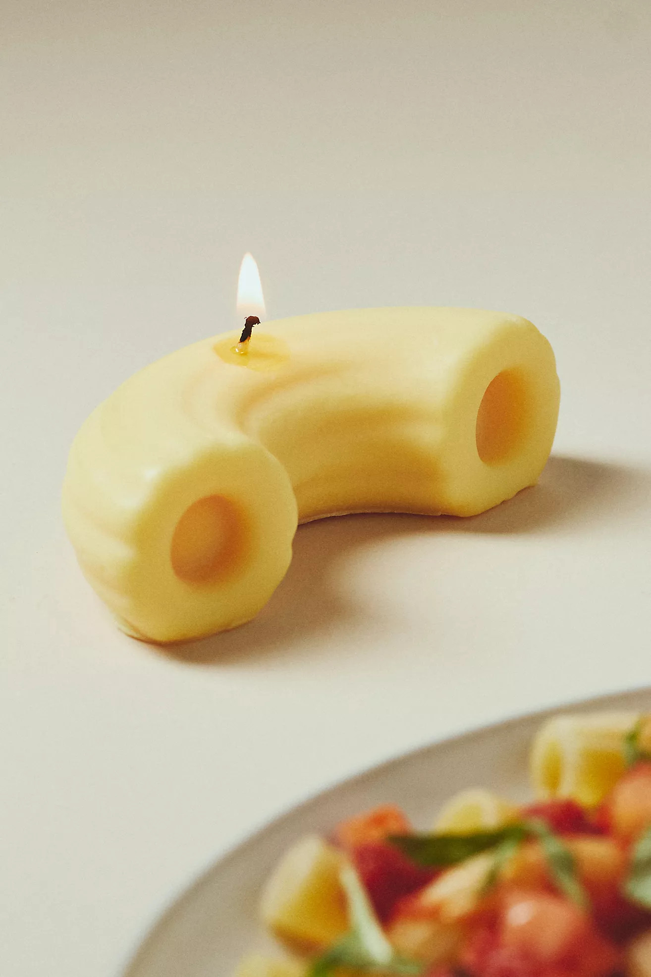 Nata Rigatoni Pasta Shaped Decorative Candle | Anthropologie (US)