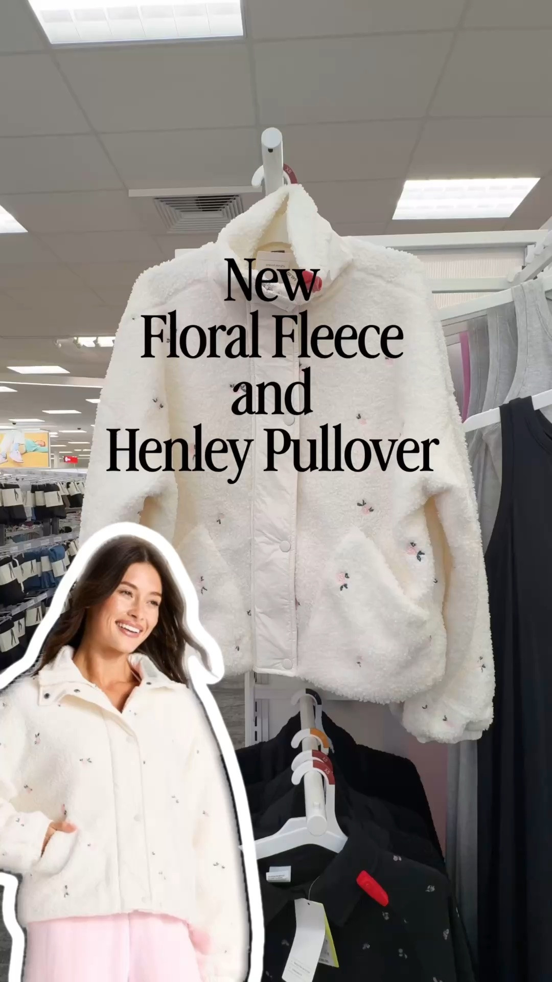 New and viral floral fleece! So cozy and soft. 
I love this henley pullover! So cute paired with leggings