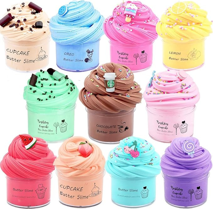 Butter Slime Kit for Girls and Boys 11pack with Scent,Stretchy and Non-Sticky,Stress Relief Fidge... | Amazon (US)