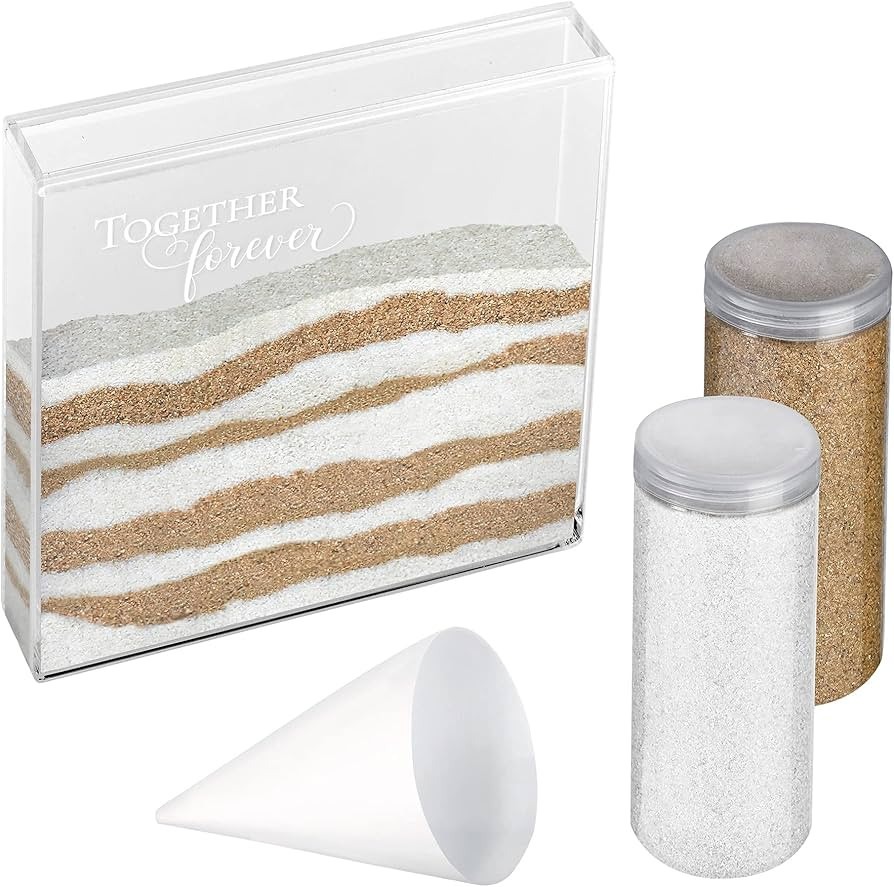 Lillian Rose W Acrylic Together Forever Unity Ceremony Set with 2 Containers of Colored Sand, 1.2... | Amazon (US)