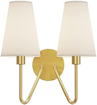 Electro bp;Double Head Classic 2 Lights Wall Sconces Lighting Fixture Black with Beige White Line... | Amazon (US)