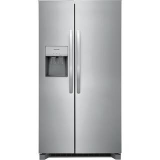 36 in. 25.6 cu. ft. Side by Side Refrigerator in Stainless Steel, Standard Depth | The Home Depot