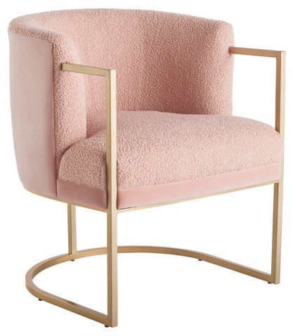 Cali Accent Chair, Soft Gold Metal | One Kings Lane
