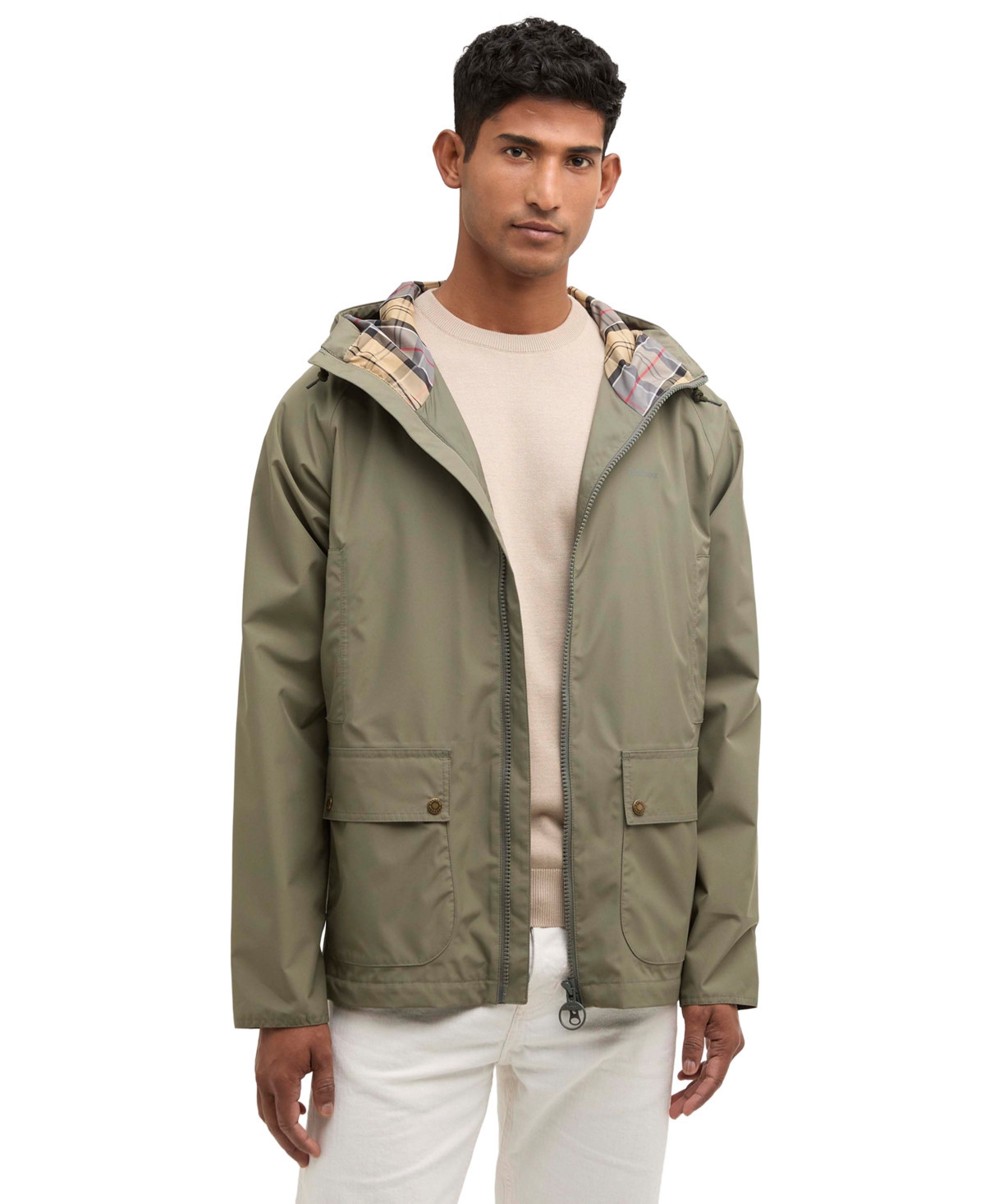 Barbour Men's Domus Waterproof Hooded Jacket - Dusty Olive | Macy's