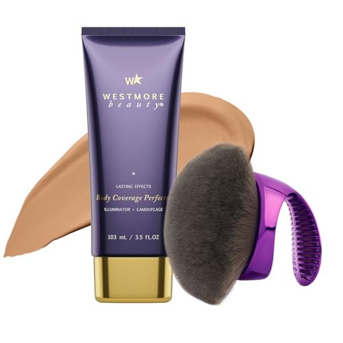 Westmore Beauty Body Coverage Perfector x Blend & Blur Body Brush Kabuki Brush - Waterproof Leg & Body Makeup - Tattoo Cover Up Makeup - 7 Oz Natural Radiance | Amazon (US)