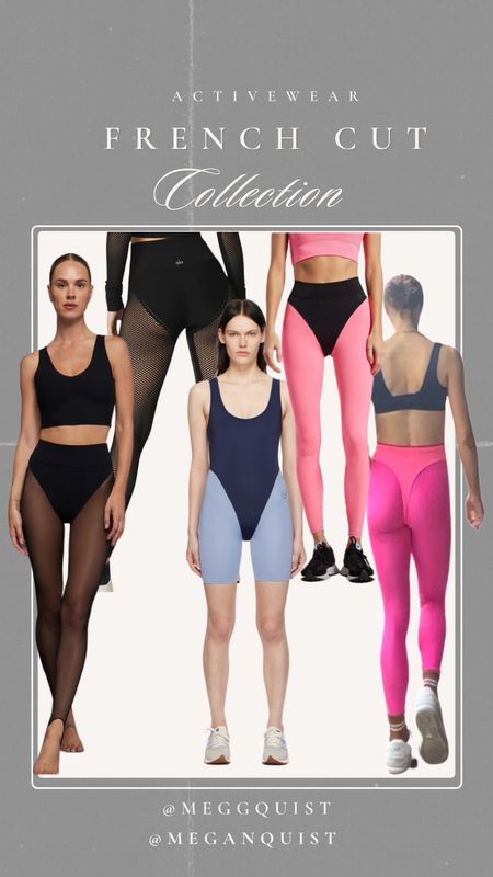 Create a booty illusion French cut style fitness workout leggings 
Adam Selman sport 
Port de bras 
Alo yoga 
Bandier 


#LTKActive #LTKshoecrush #LTKfitness