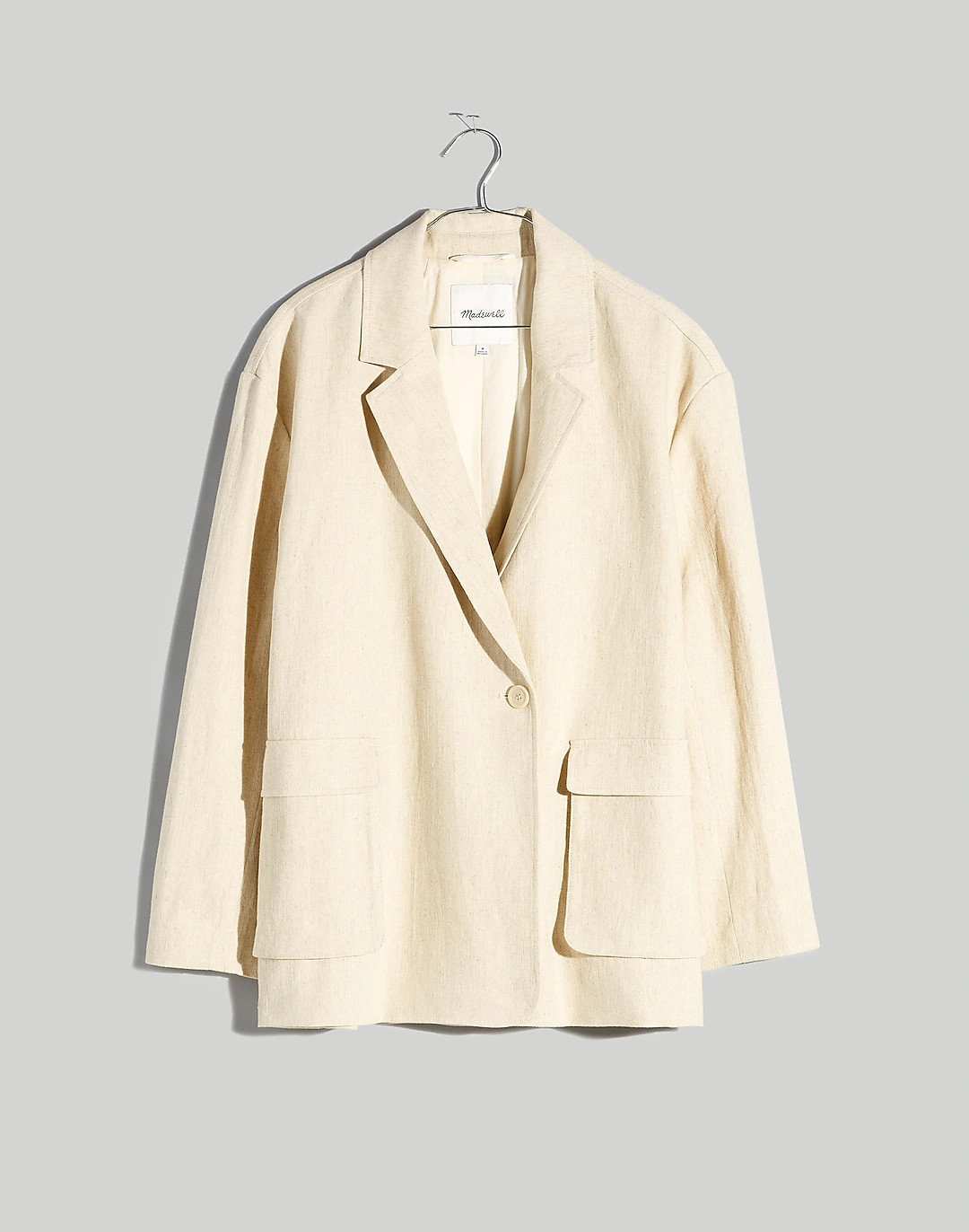 The Cargo Double-Breasted Blazer in Linen-Cotton | Madewell