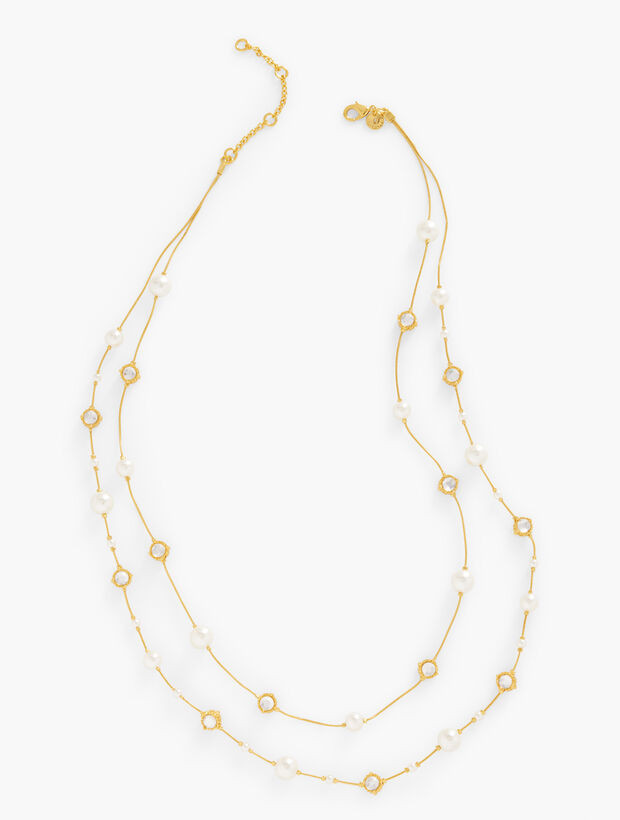 Ice Princess Pearl Illusion Necklace | Talbots
