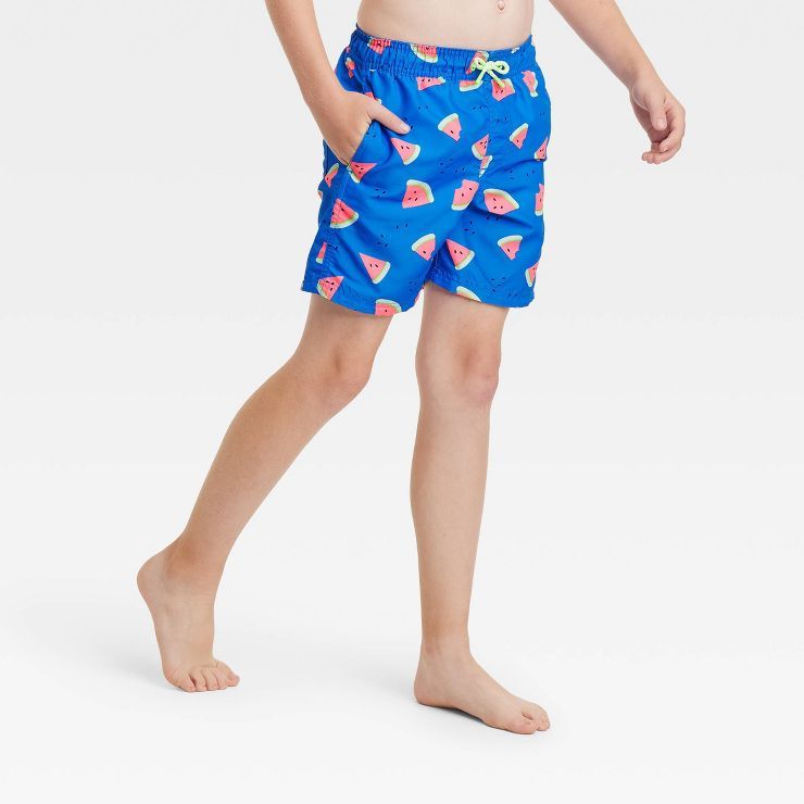 Boys' Watermelon Swim Trunks - Cat & Jack™ Blue | Target