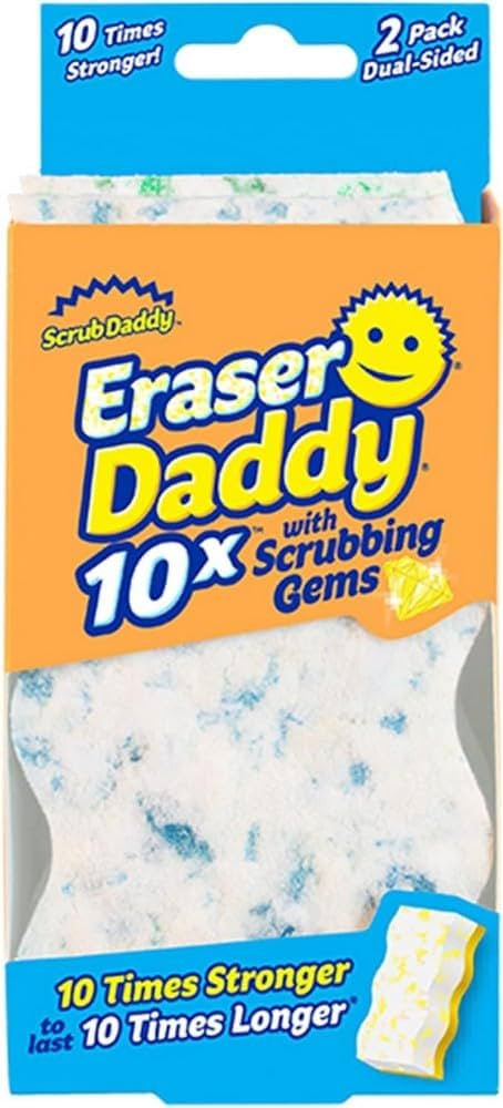 Scrub Daddy Eraser Daddy 10x, Magic Eraser Sponge for Painted Walls, Skirting Board Cleaner, Mela... | Amazon (US)