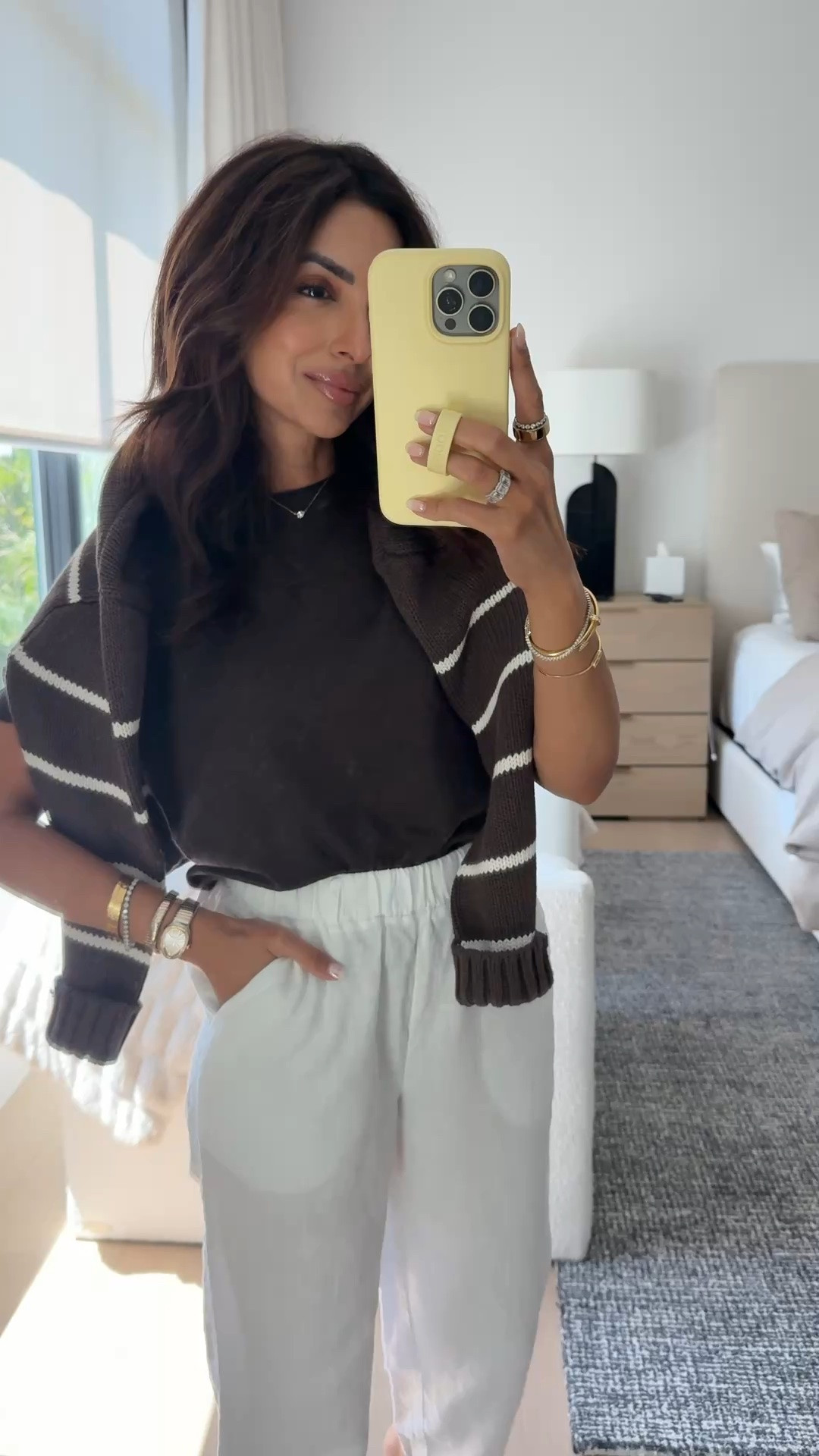 High quality basics that you can mix & match are the key to a timeless wardrobe! Luxe linen + cashmere is a win! I'm in size XS in each of these pieces from @quince 
#quincepartner

#LTKPetite #LTKOver40 #LTKootd