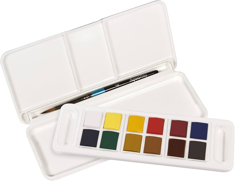 Daler Rowney Aquafine 12-pc Watercolor Travel Set - Watercolor Paint Set for Watercolor Paper and... | Amazon (US)