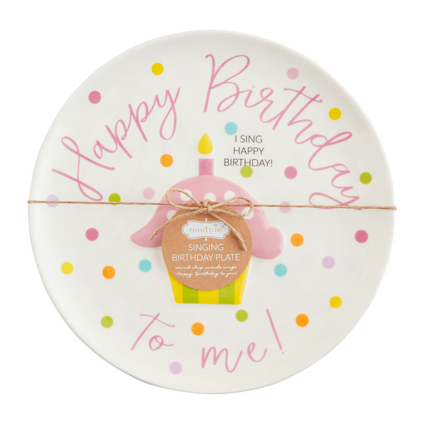 Girl's Birthday Singing Plate | Mud Pie