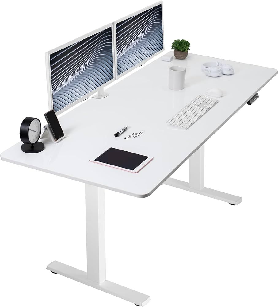 VIVO Electric Height Adjustable 71 x 30 inch Memory Stand Up Desk, White Dry Erase Table Top, Whi... | Amazon (US)