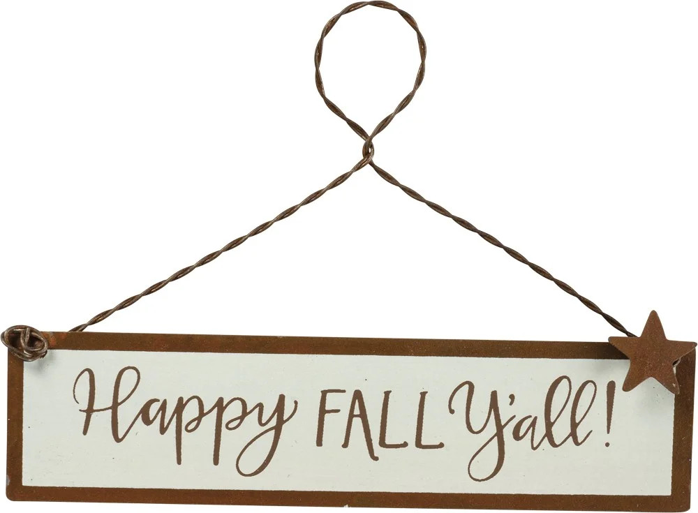 PBK Fall Decor - Happy Fall Y'all Tin Ornament | Walmart (US)